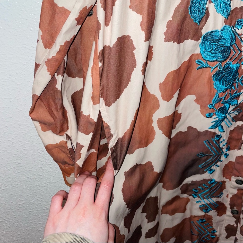Cowhide Embroidered Dress - Picture 5 of 6